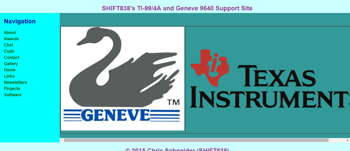 Details : SHIFT838's TI-99/4A and Geneve 9640 Support Site
