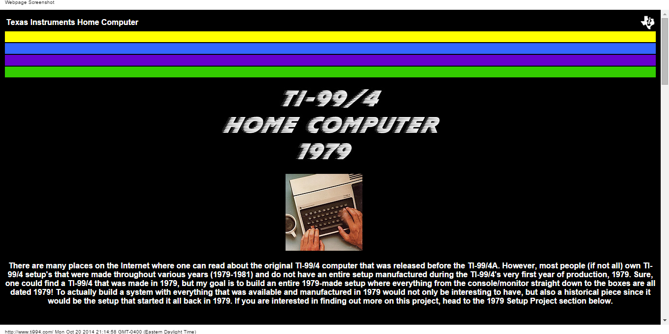 Details : The 1979 TI-99/4 Home Computer