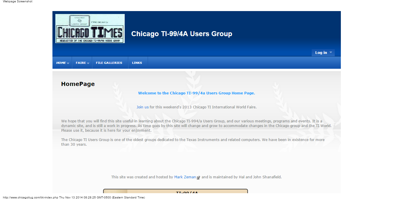 Details : Chicago TI-99/4A Users Group